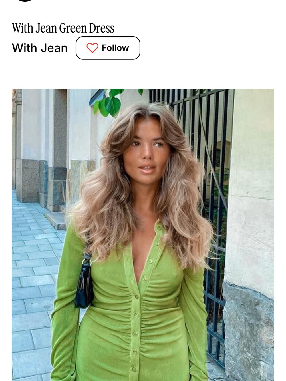 With Jean Bright Green Ruched Button Mini Dress